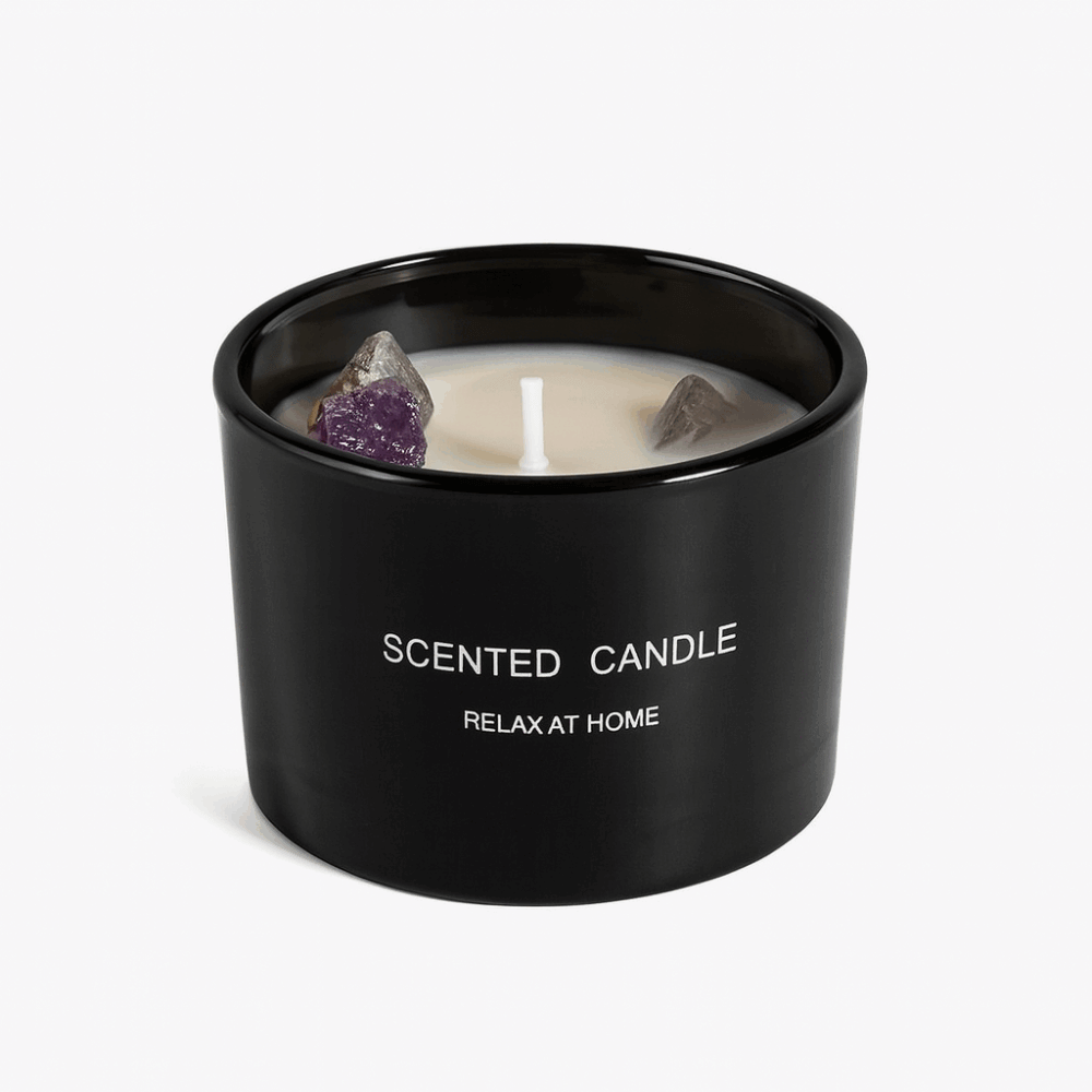 Ενεργειακό κερί με ημιπολύτιμους λίθους για χαλάρωση